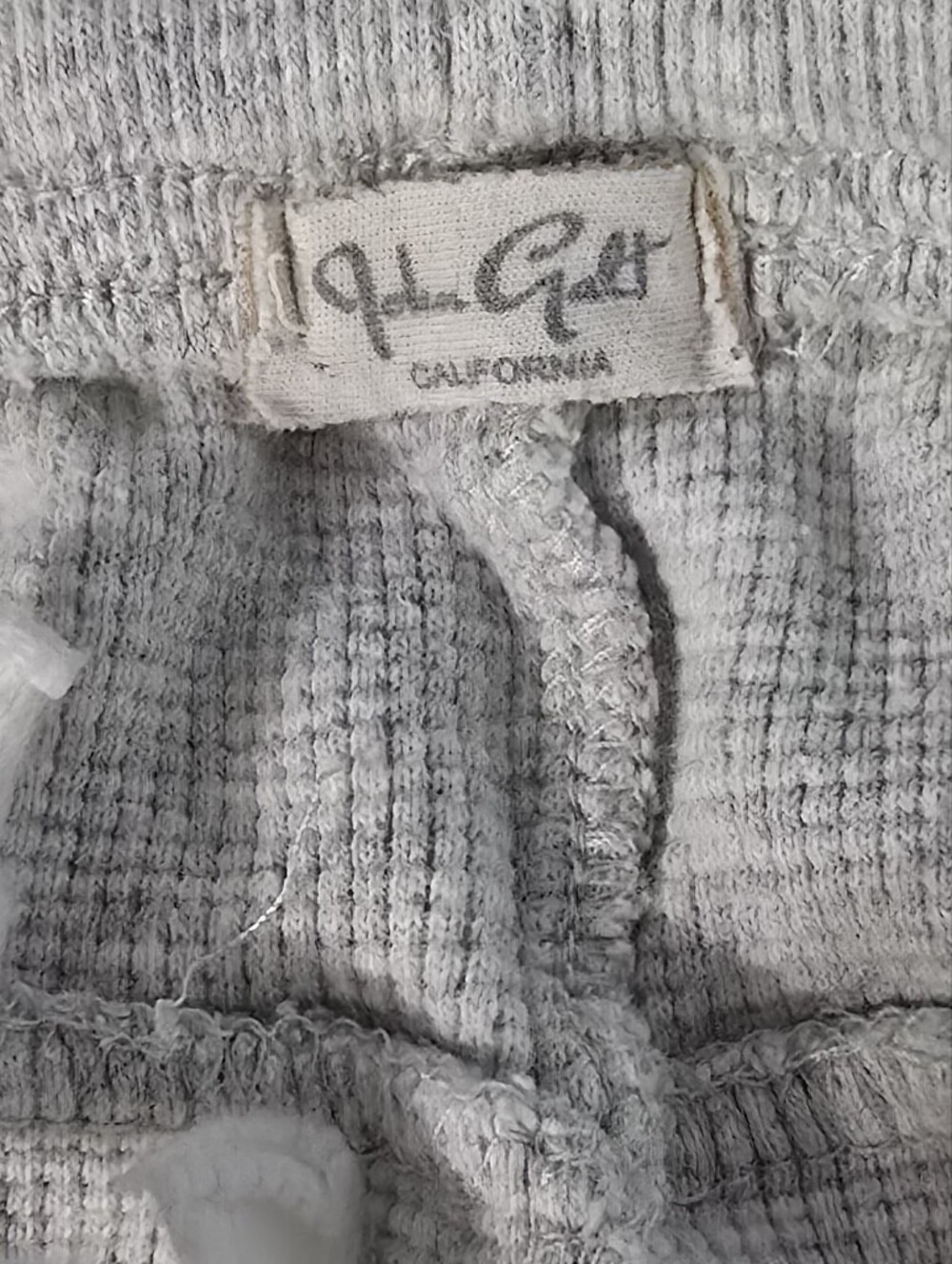 J. Galt Light Heathered Gray Waffle Cropped Pants - Picture 5 of 7
